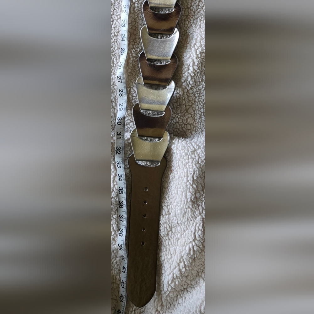 Vintage Stylish Wide Silver Gold And Bronze Women's Belt Y2k